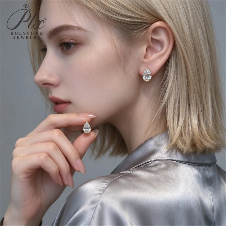 Pear Cut Drop Earrings