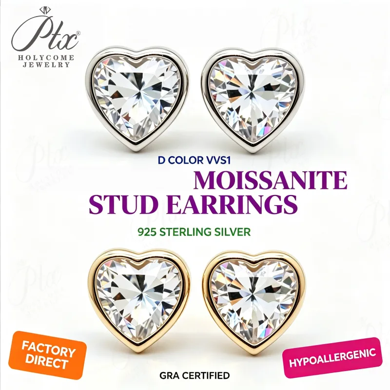 Earrings - Moissanite 1.4CT D Color VVS1 S925 GRA