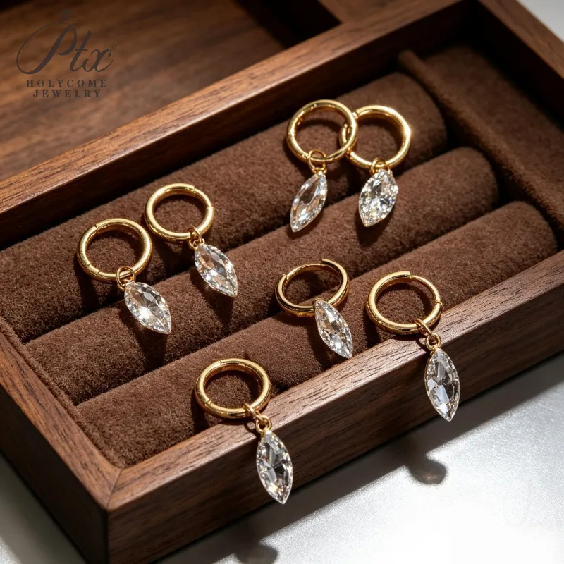 Earrings - Moissanite Marquise 10K/14K/18K