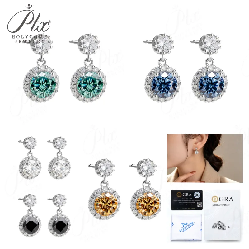 Earrings - Moissanite 1CT D Color VVS1 S925