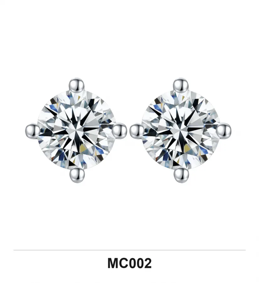 MC002 Earrings - Moissanite