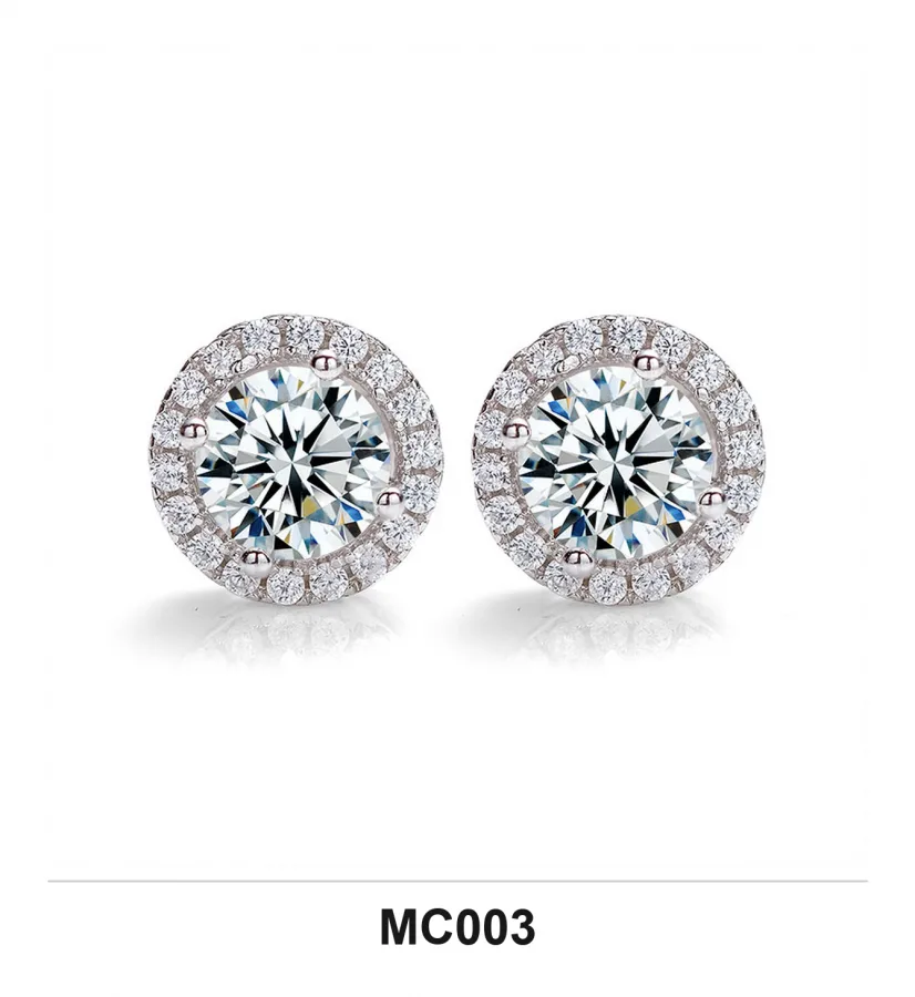MC003 Earrings - Moissanite