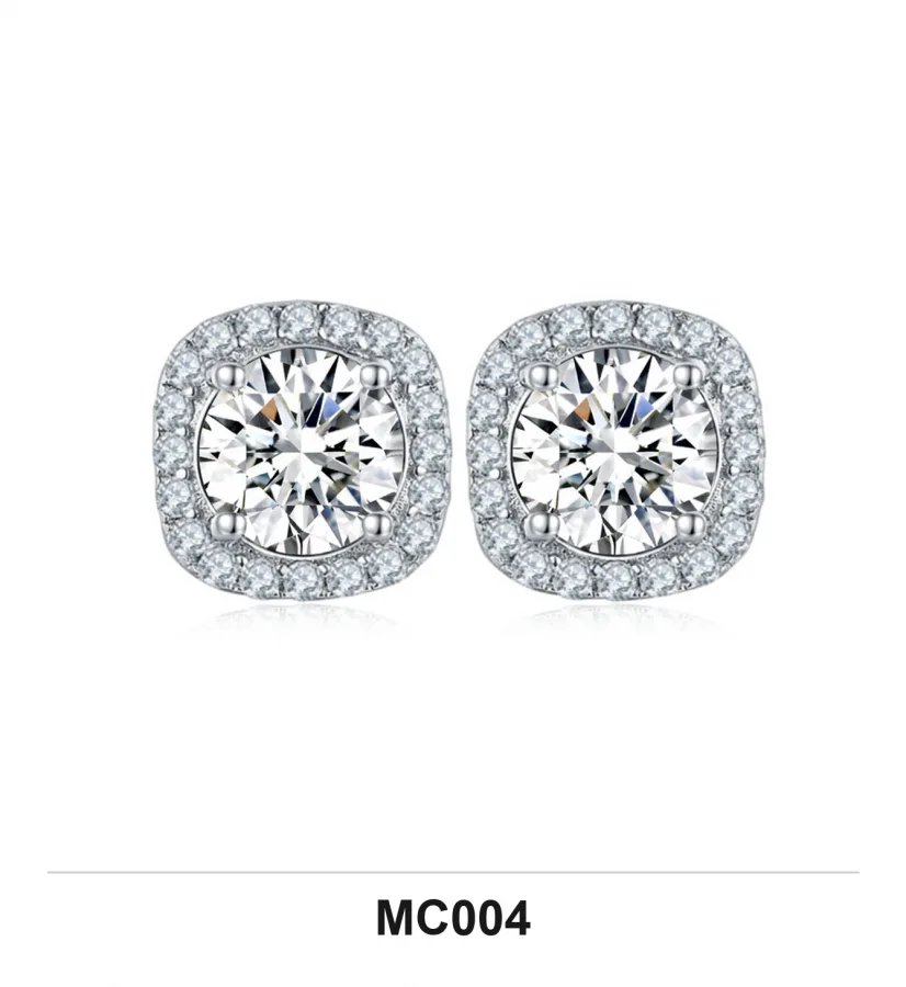 MC004 Earrings - Moissanite
