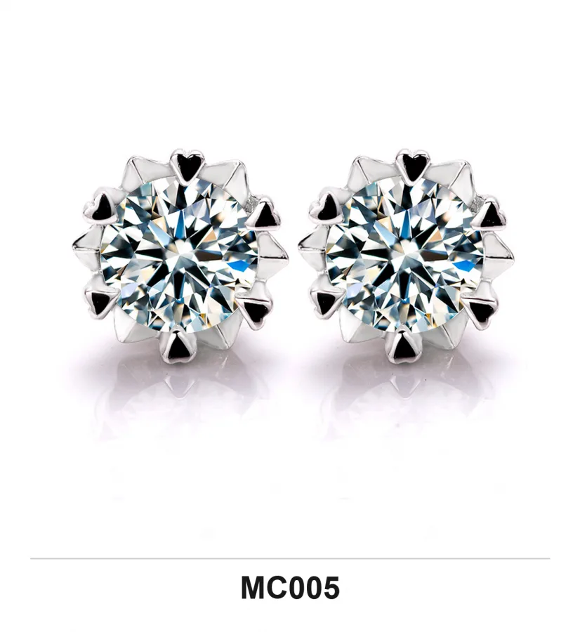MC005 Earrings - Moissanite