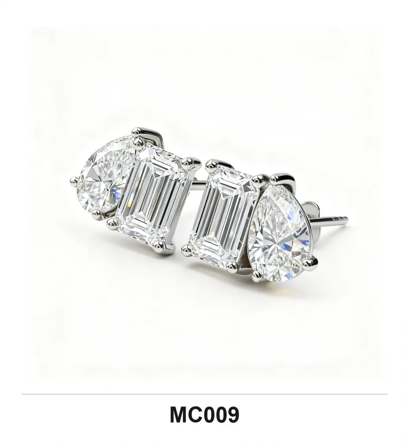 MC009 Earrings V2 - Moissanite