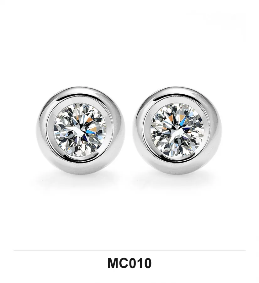 MC010 Earrings - Moissanite