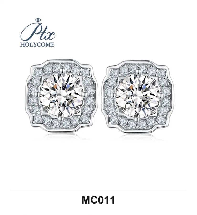 MC011 Earrings - Moissanite