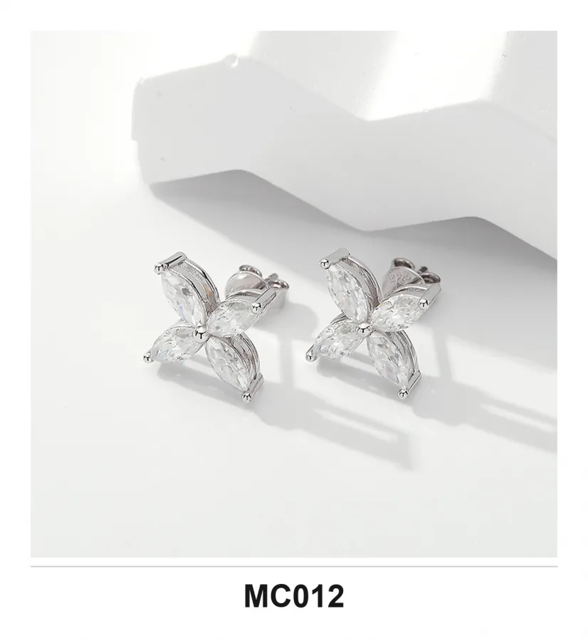 MC012 Earrings - Moissanite