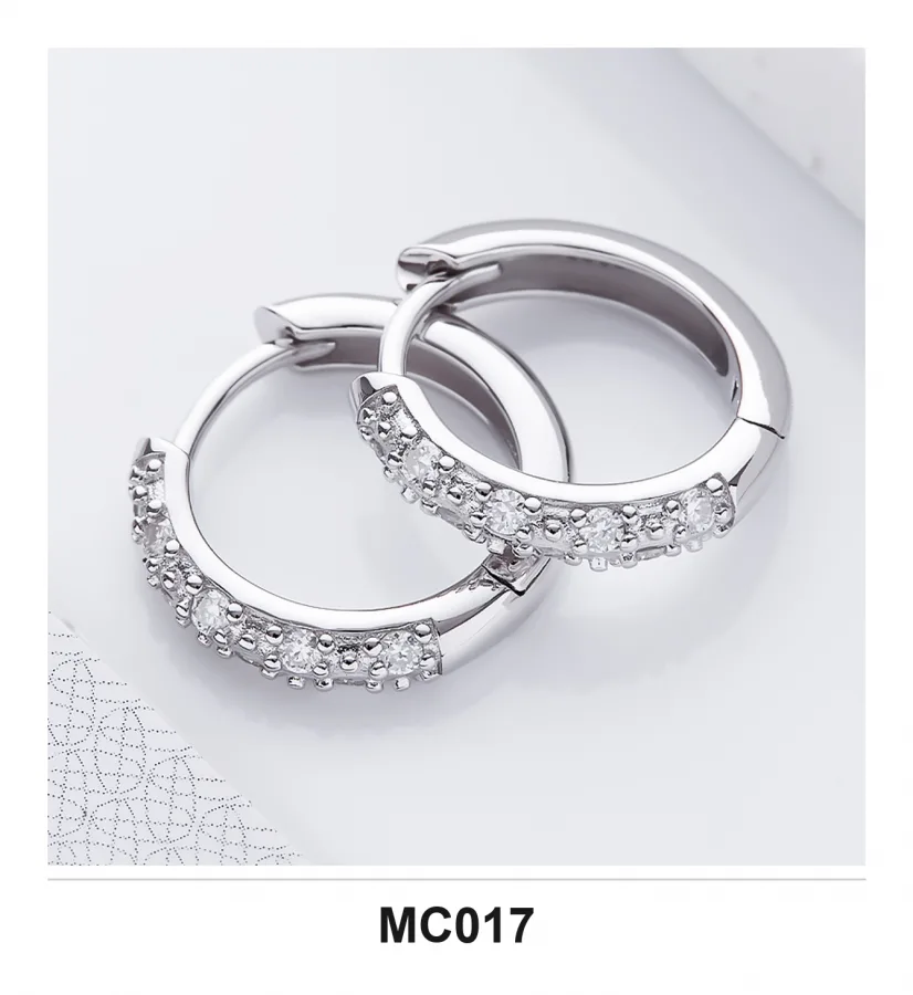 MC017 Earrings - Moissanite