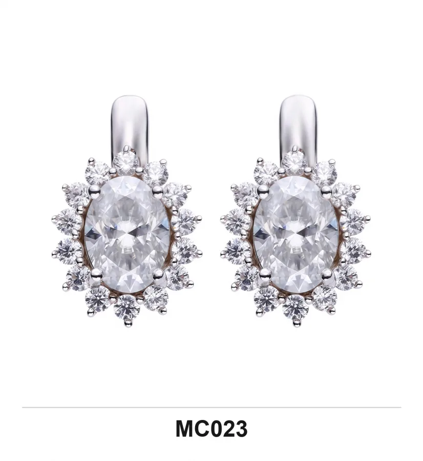 MC023 Earrings - Moissanite