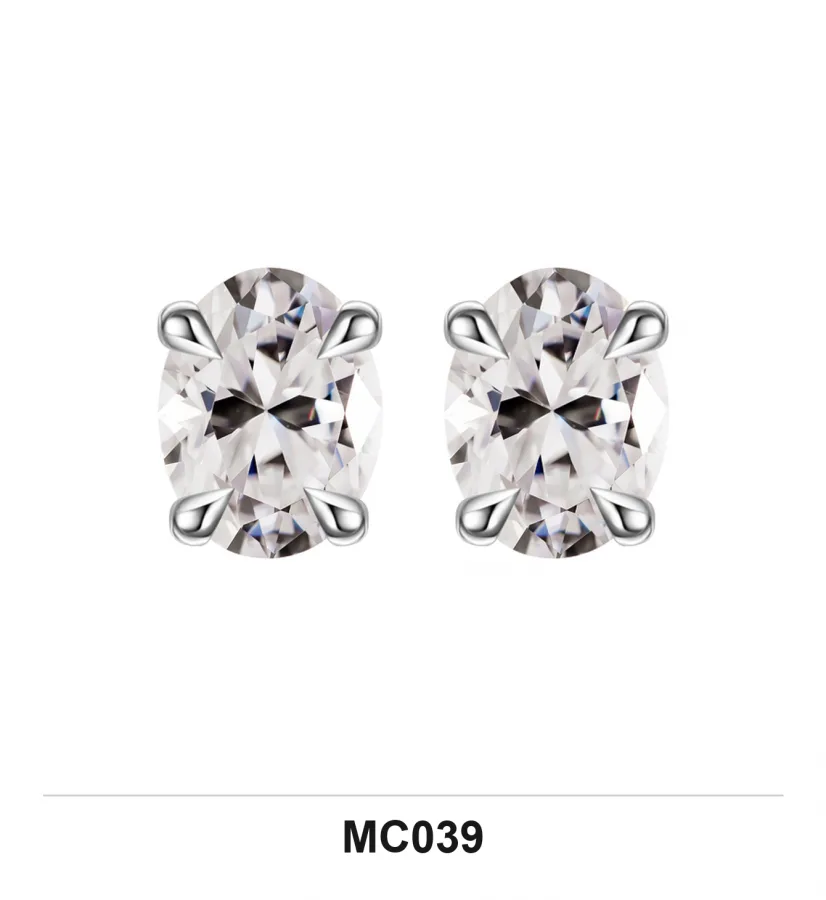 MC039 Earrings - Moissanite