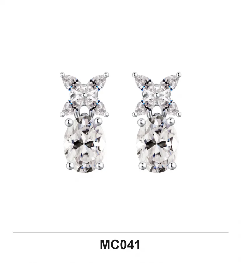 MC041 Earrings - Moissanite