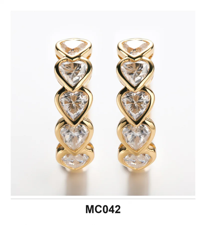 MC042 Earrings - Moissanite