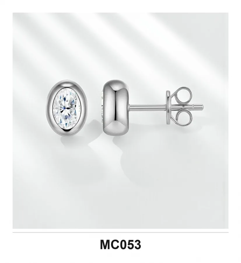 MC053 Earrings - Moissanite