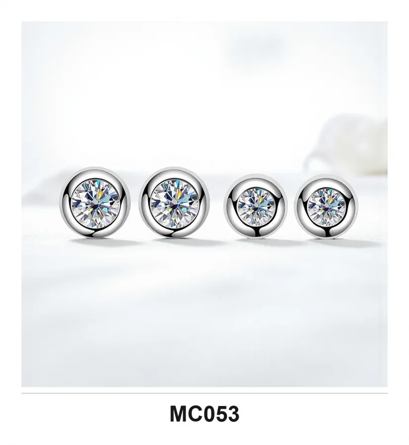 MC053 Earrings V2 - Moissanite