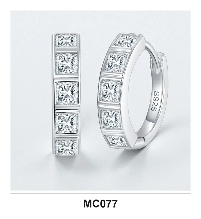 MC077 Earrings - Moissanite