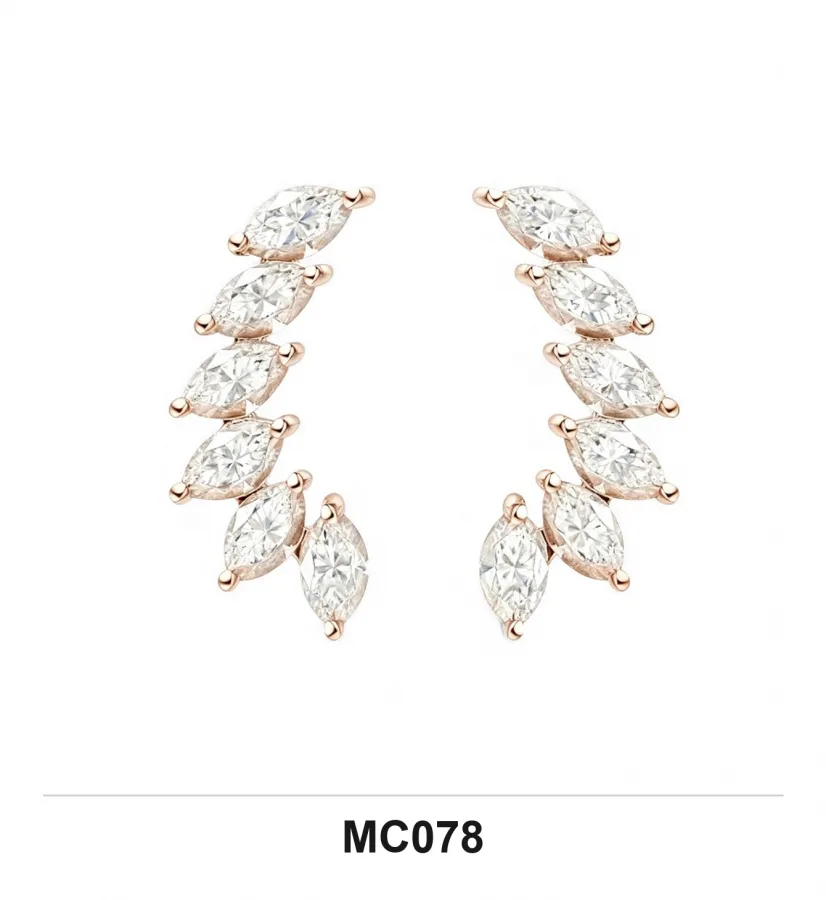 MC078 Earrings - Moissanite