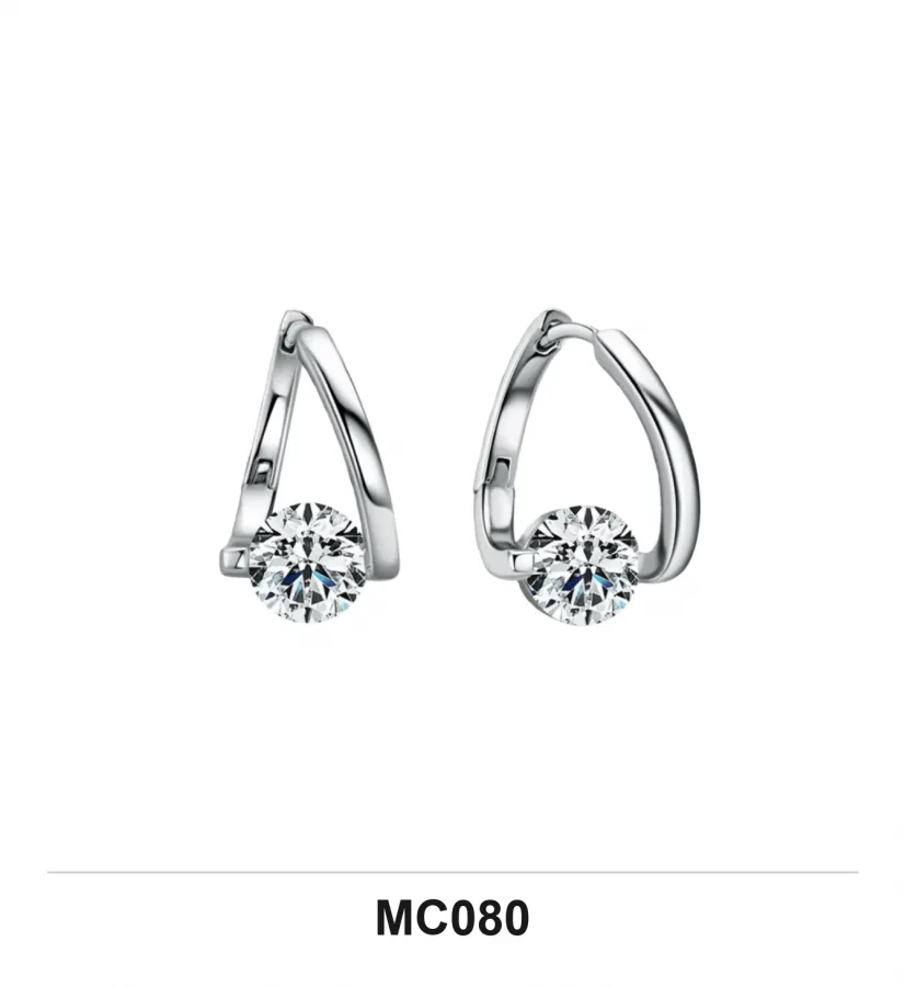 MC080 Earrings V2 - Moissanite