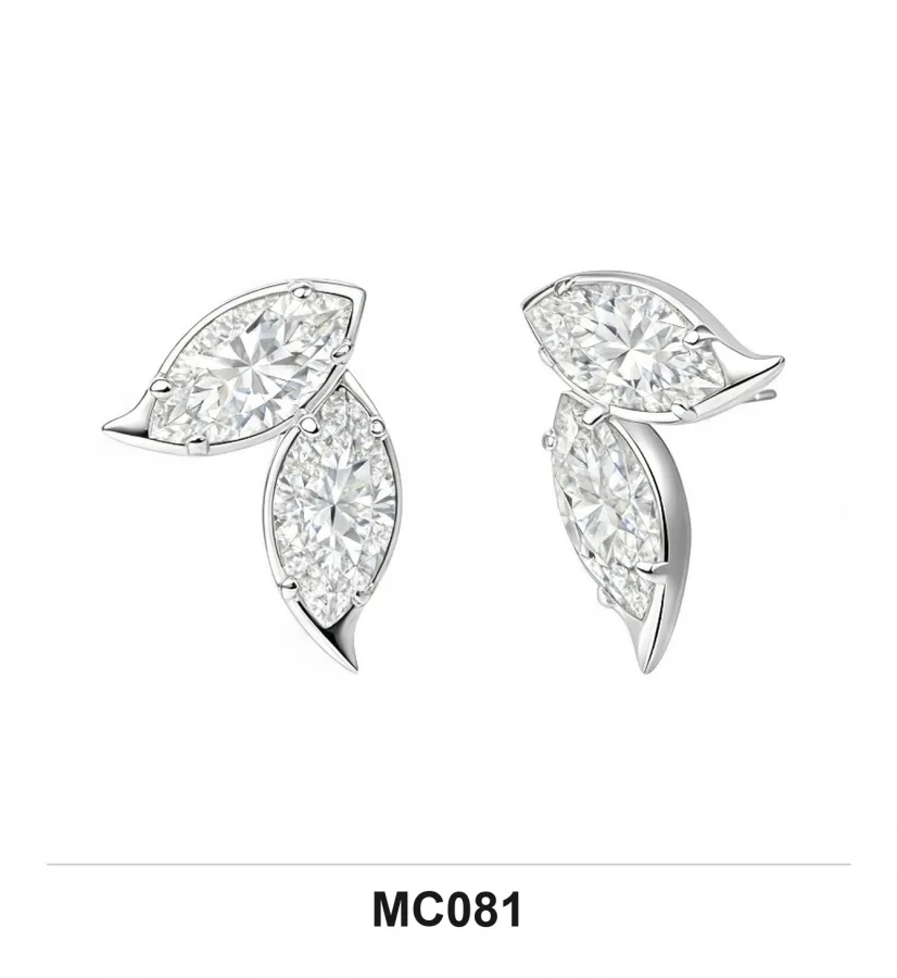 MC081 Earrings - Moissanite