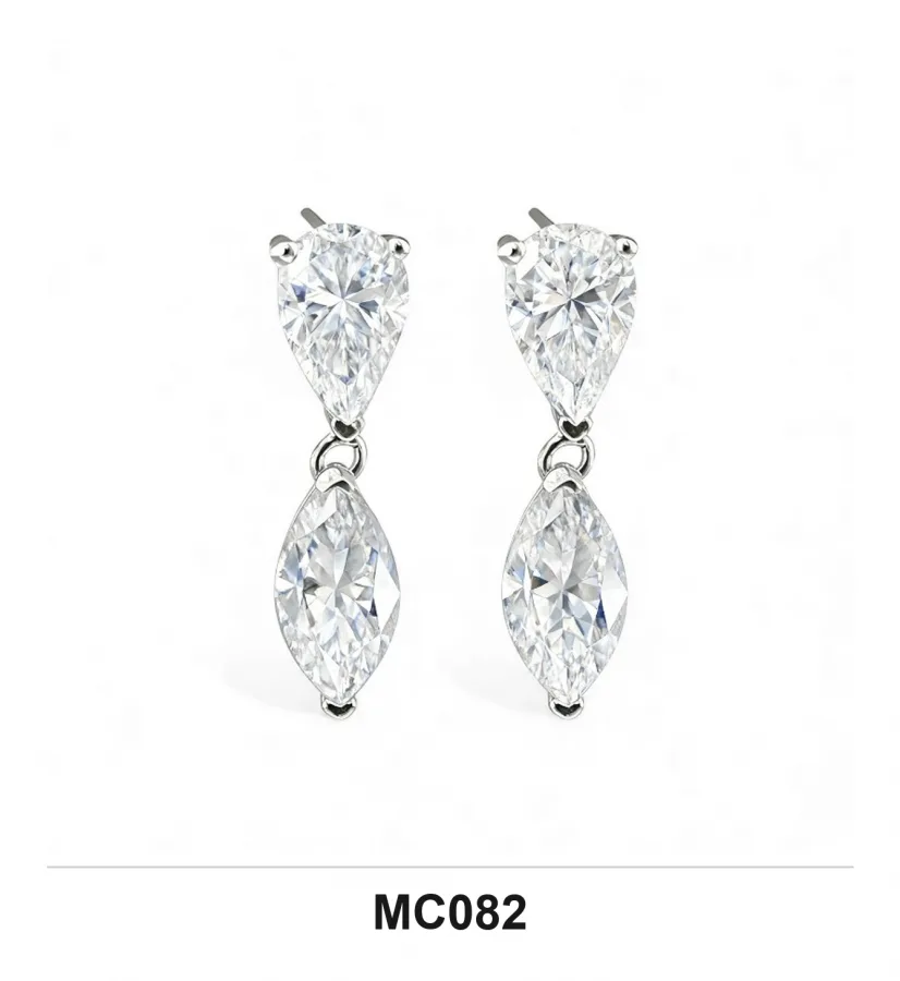 MC082 Earrings - Moissanite