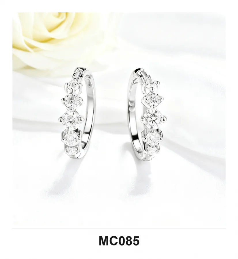 MC085 Earrings - Moissanite