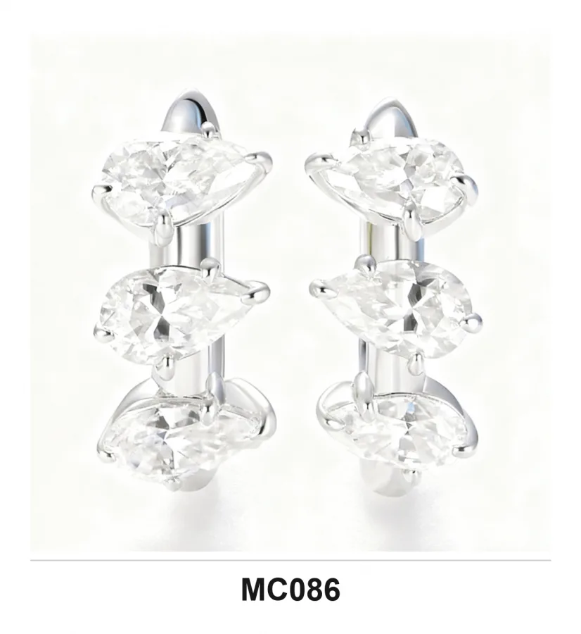 MC086 Earrings - Moissanite