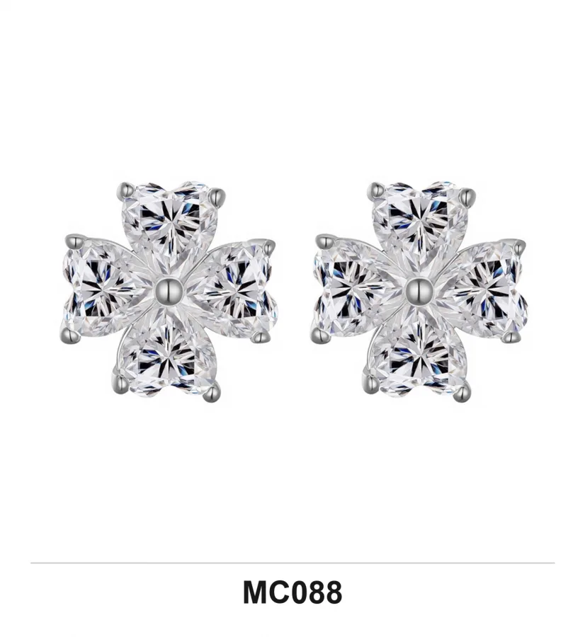 MC088 Earrings - Moissanite