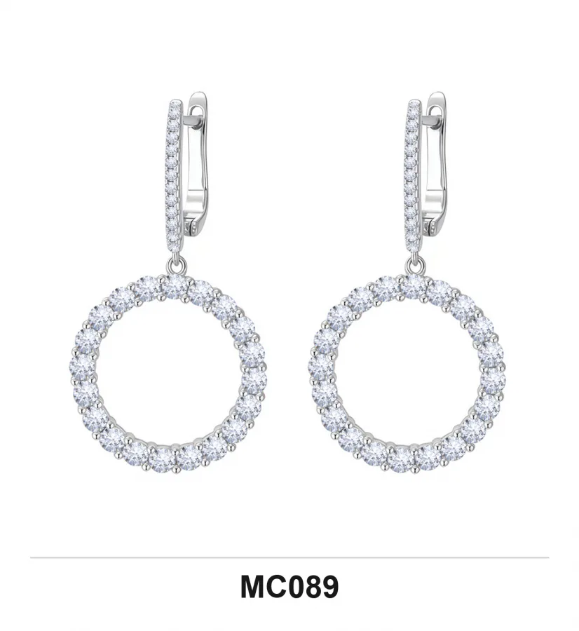 MC089 Earrings - Moissanite