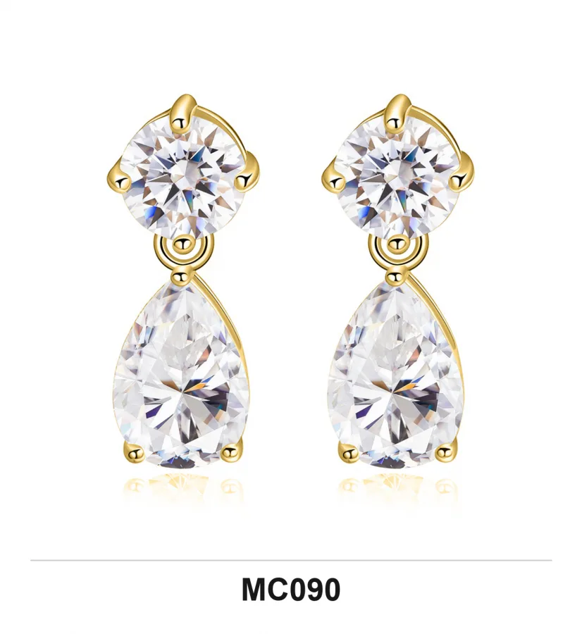 MC090 Earrings - Moissanite