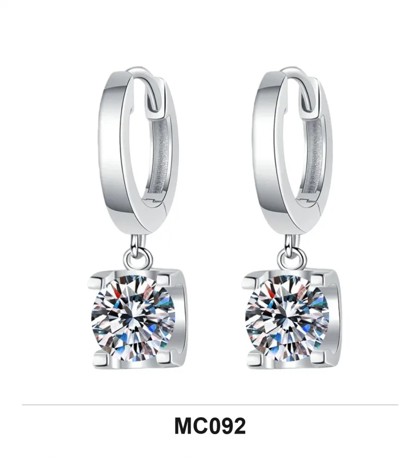 MC092 Earrings - Moissanite