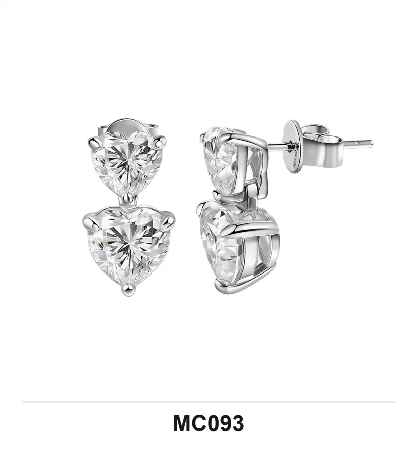 MC093 Earrings - Moissanite