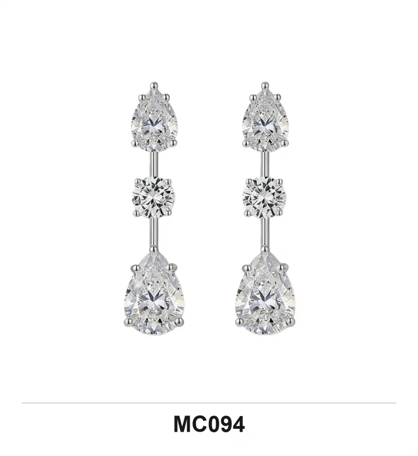 MC094 Earrings - Moissanite