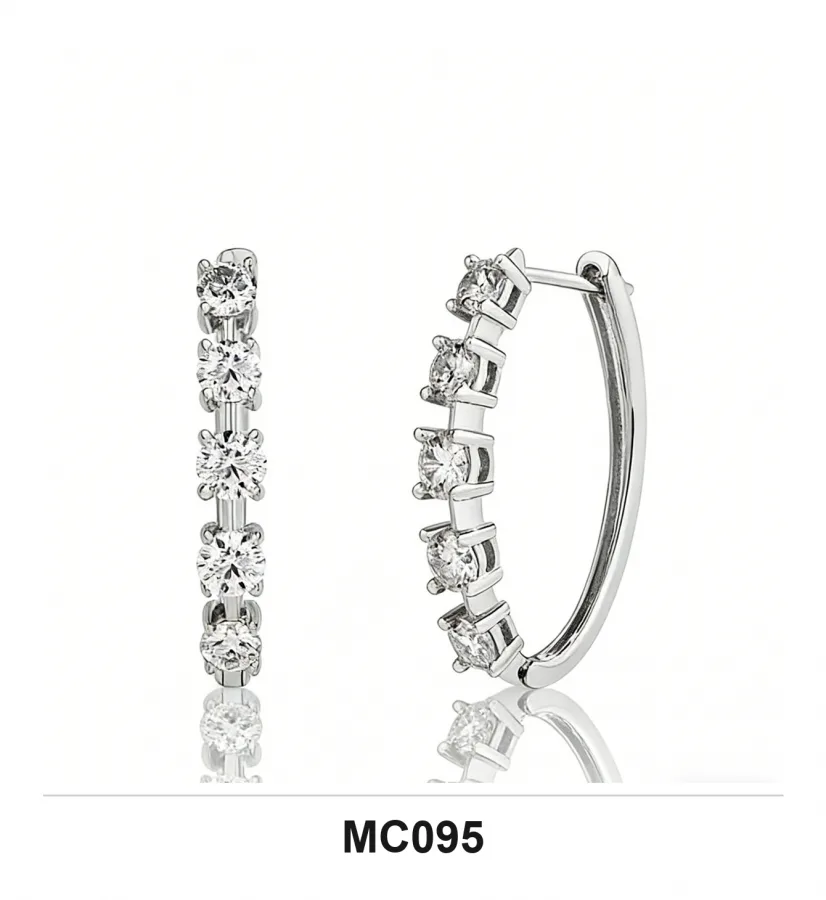 MC095 Earrings - Moissanite