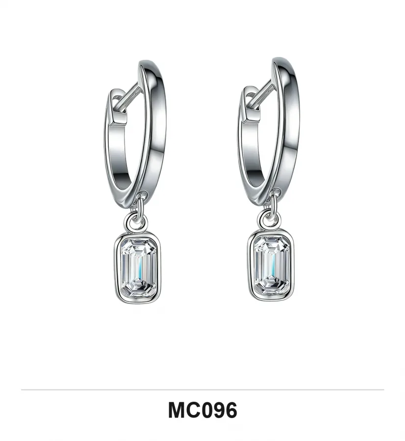 MC096 Earrings - Moissanite