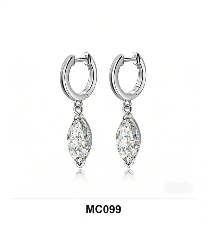 MC099 Earrings - Moissanite
