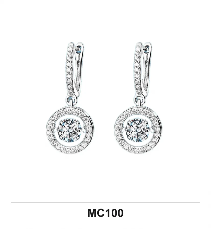 MC100 Earrings - Moissanite