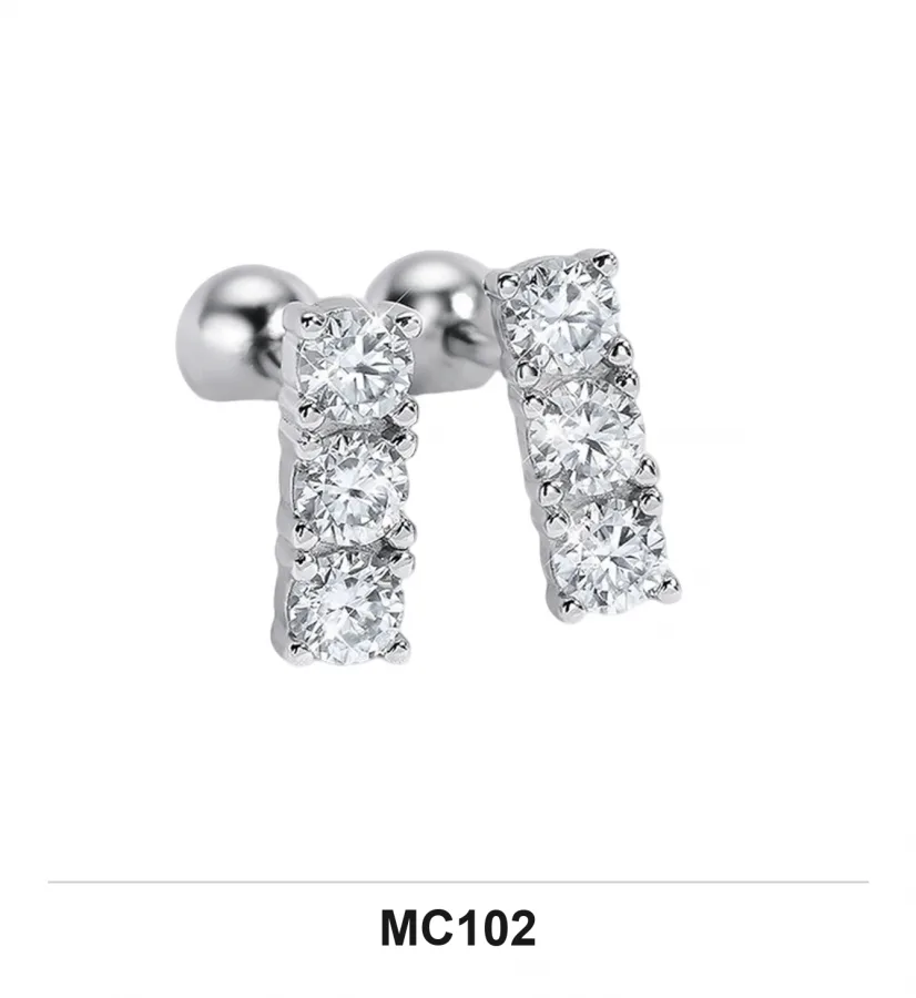 MC102 Earrings - Moissanite