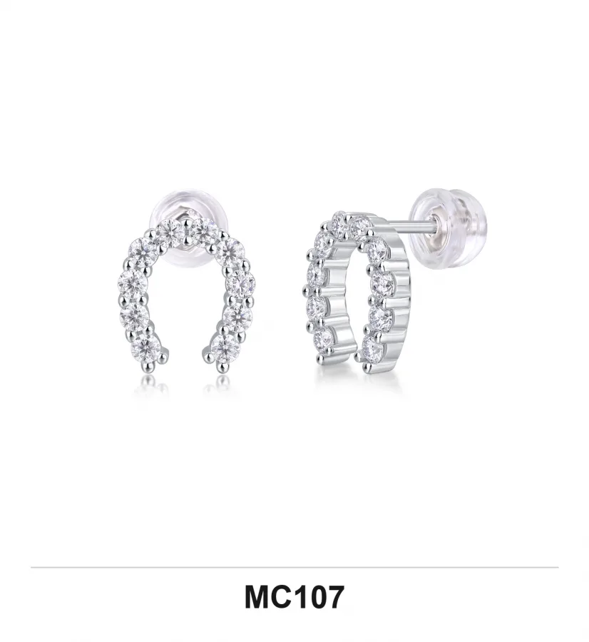 MC107 Earrings - Moissanite
