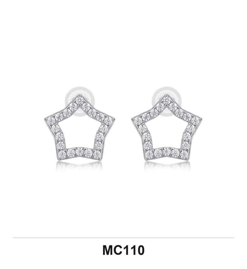 MC110 Earrings - Moissanite