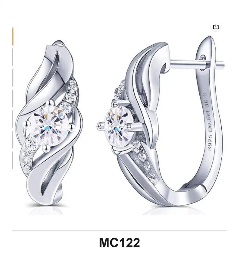 MC122 Earrings - Moissanite