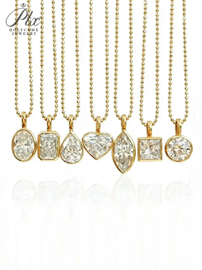 Necklace - Moissanite 2CT D Color 18K