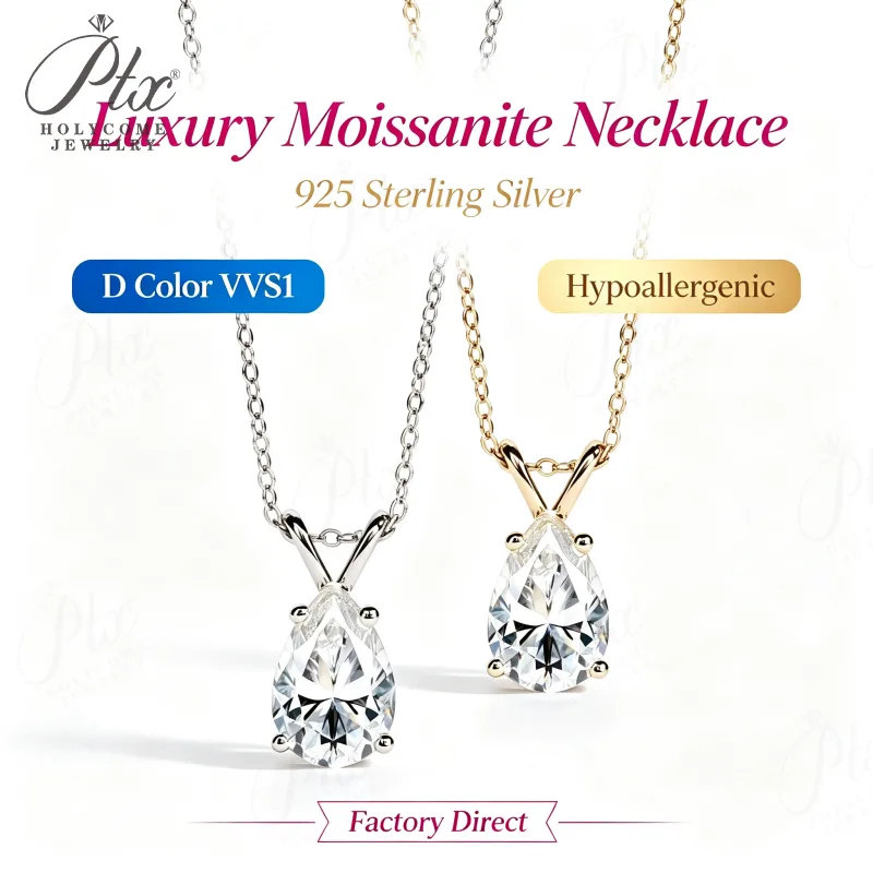 Necklace - Moissanite 5CT D Color VVS1 S925 GRA
