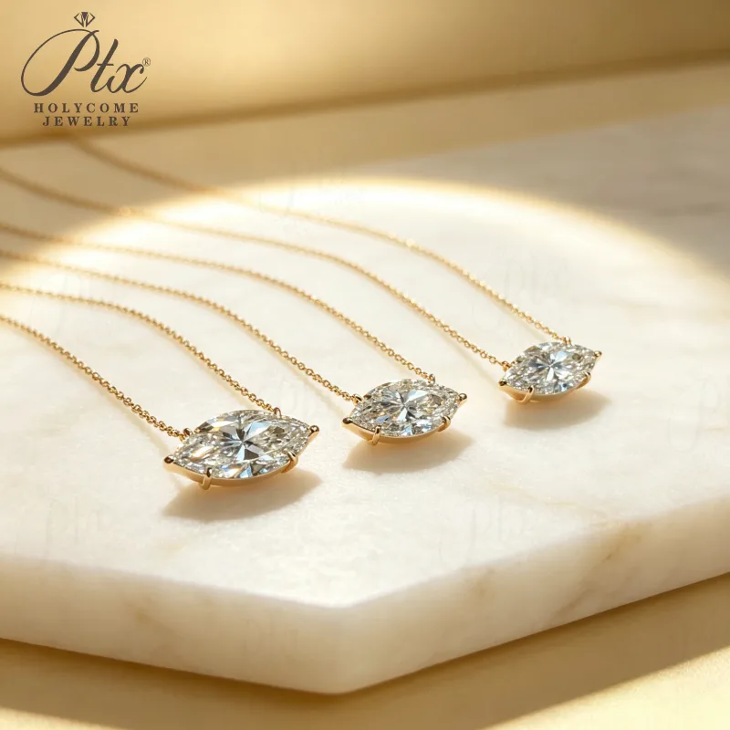 Necklace - Moissanite 1CT/2CT/3CT D Color 10K/14K/18K IGI