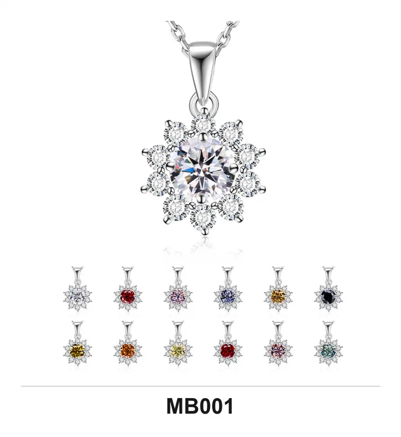 MB001 Necklace - Moissanite