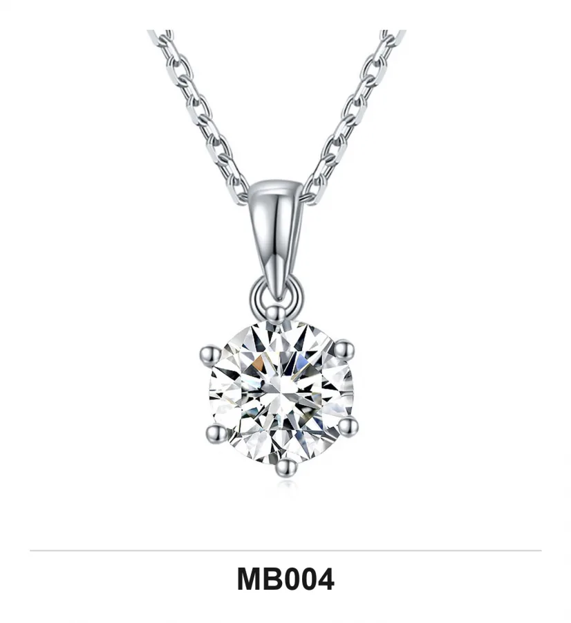 MB004 Necklace - Moissanite