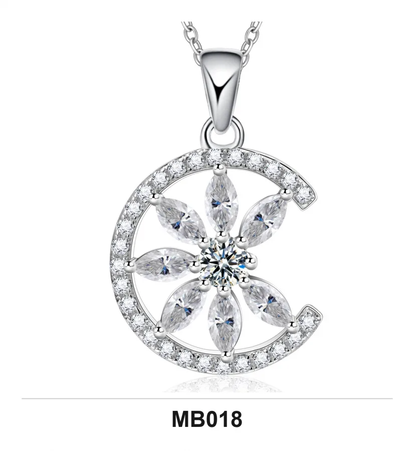 MB018 Necklace - Moissanite
