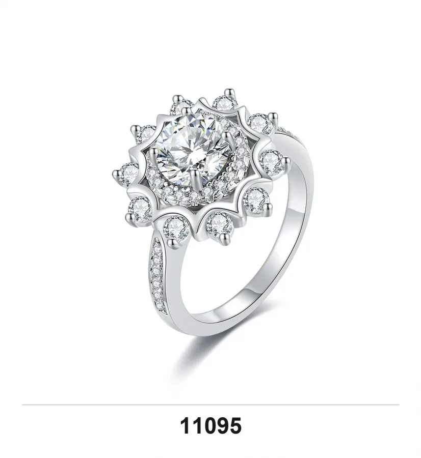 11095 Ring V3 - Moissanite D Color VVS1 S925