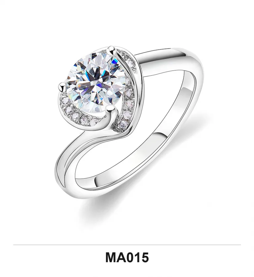 MA015 Ring V2 - Moissanite